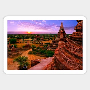 Sunrise over Bagan Sticker